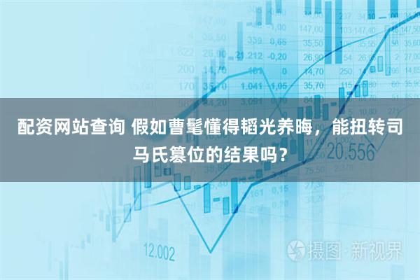 配资网站查询 假如曹髦懂得韬光养晦，能扭转司马氏篡位的结果吗？