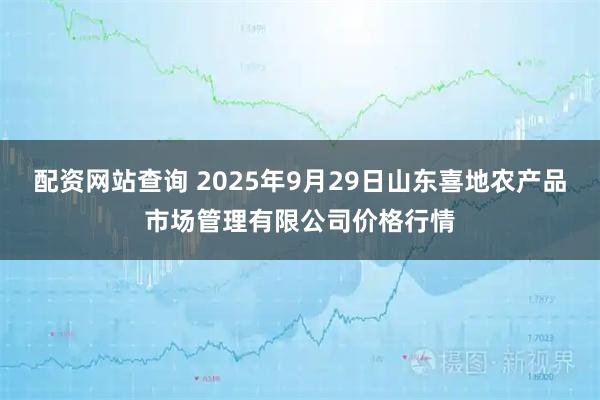 配资网站查询 2025年9月29日山东喜地农产品市场管理有限公司价格行情