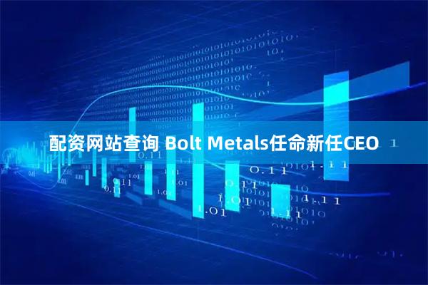 配资网站查询 Bolt Metals任命新任CEO